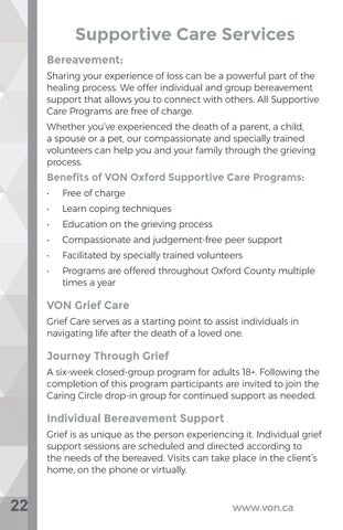 VON Oxford Community Health 指南 第 22 页