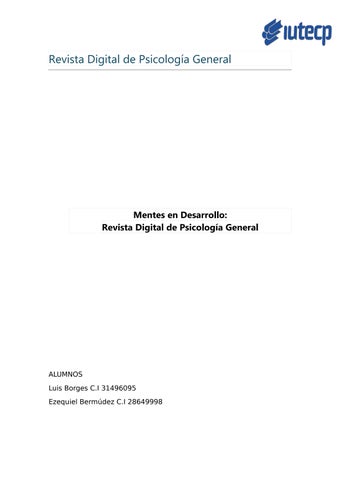 Psicología general revista digital