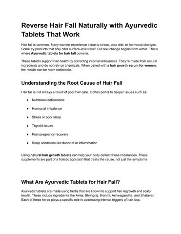 Hair fall control combo pack