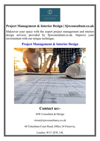 Project Management & Interior Design Sjwconsultant.co.uk by SJW ...