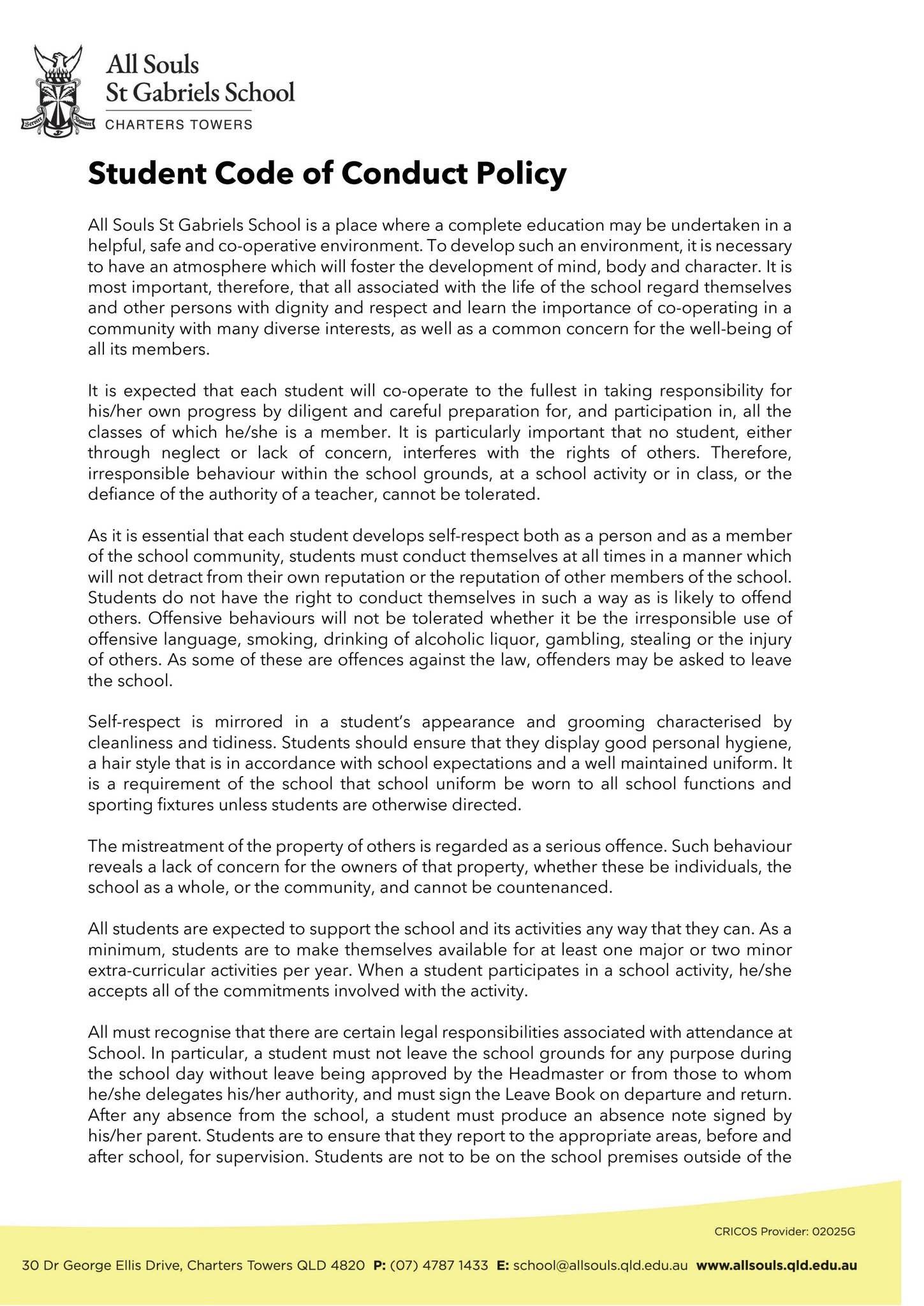 Student Code of Conduct by SoulsGabes - Issuu