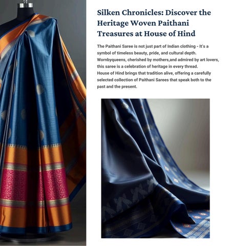 Silken Chronicles Discover the Heritage Woven Paithani Treasures at House of Hind