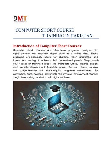 COMPUTER SHORT COURSE TRAINING IN PAKISTAN by Farwa Shafquat - Issuu