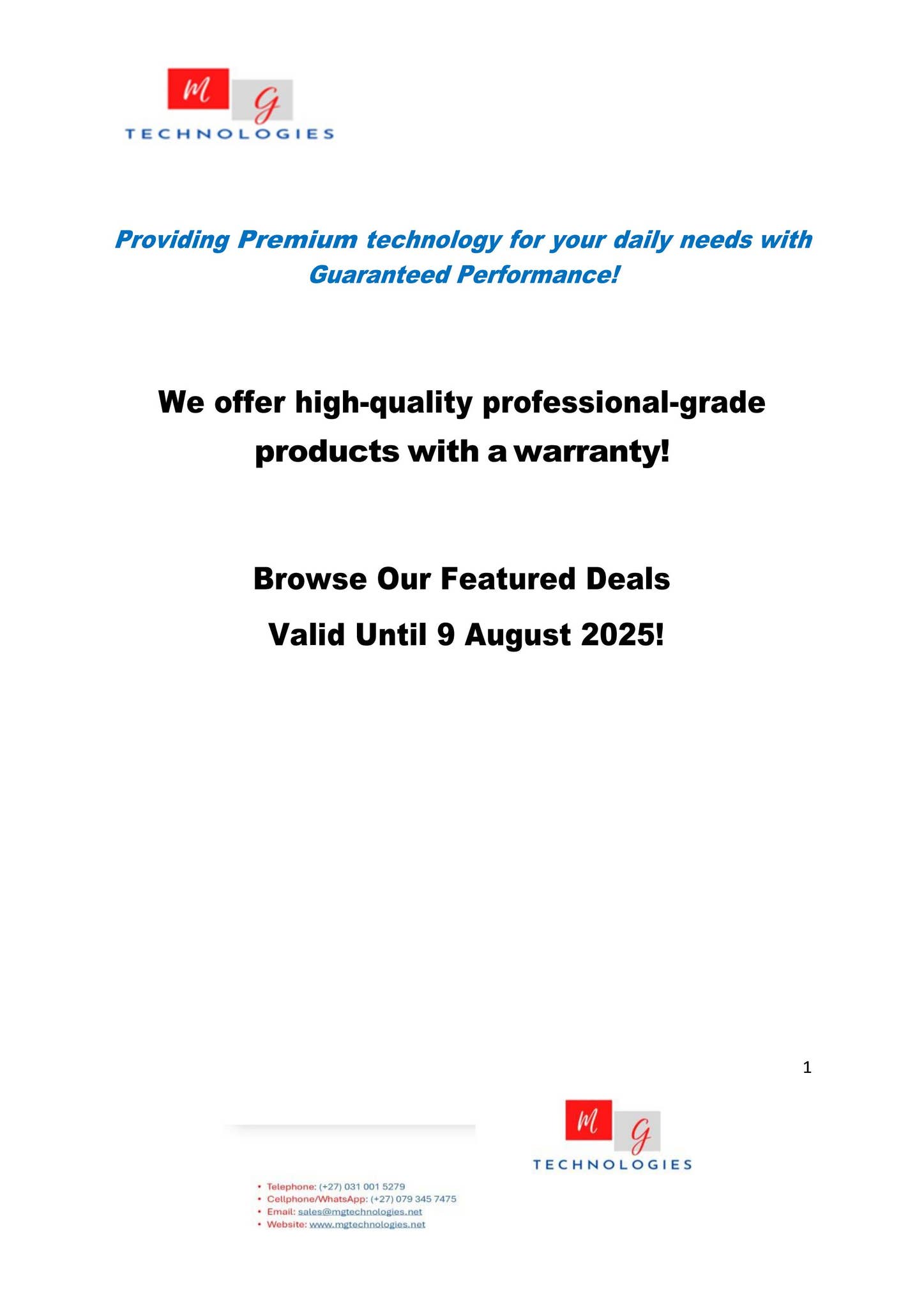 MG Technologies Product Catalogue Ver 2 by mg-technologies - Issuu