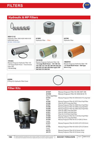 QTP Massey Ferguson Part Catalogue by Quality Tractor Parts - Issuu