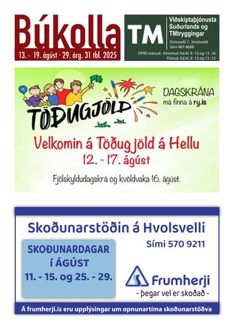 Búkolla 13.–19. ágúst 2025