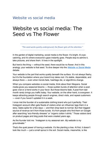Website vs social media issuu