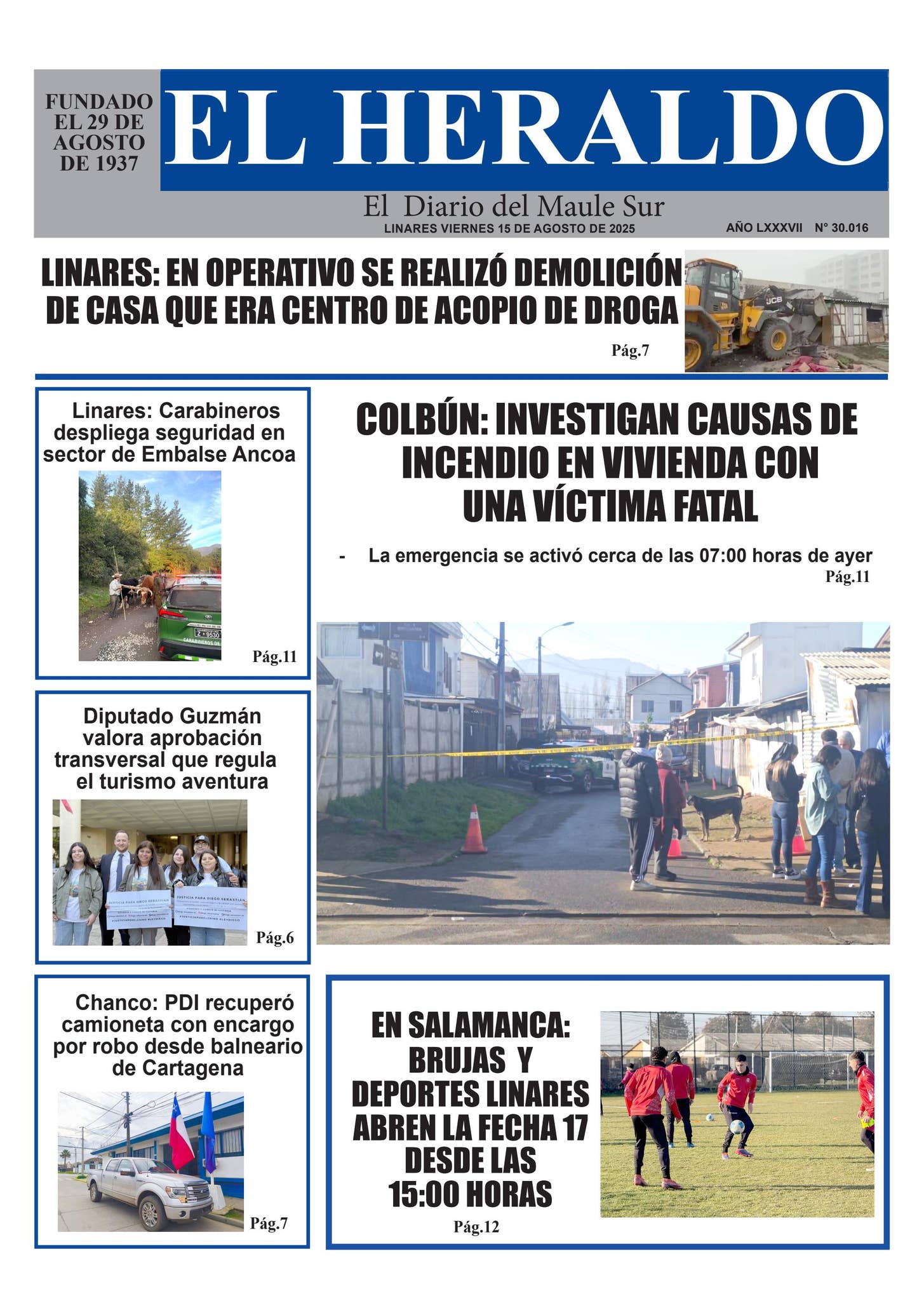 Viernes 15 de agosto 2025