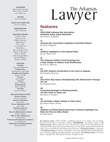 The Arkansas Lawyer 夏季 2025 第 3 页