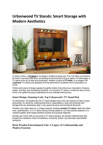 Stylish & Durable TV Table – Upgrade Your Living Room with Urbanwood