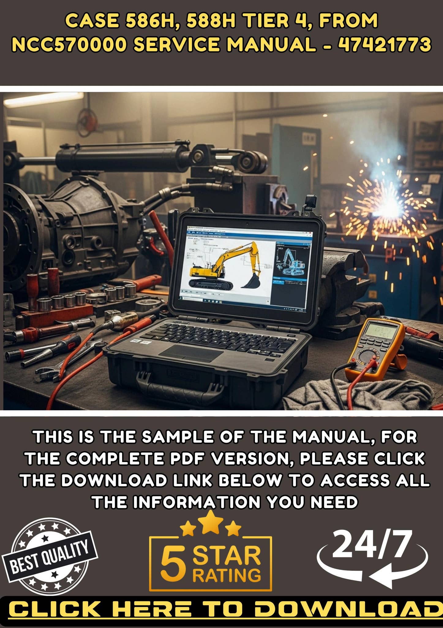 CASE 586H, 588H TIER 4, FROM NCC570000 SERVICE MANUAL