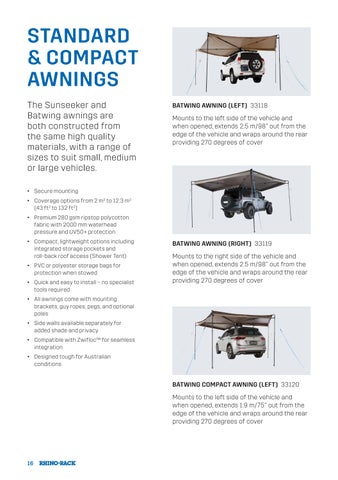 Rhino-Rack Awnings- 灯饰手册 2025-08 英文 SP 第 16 页