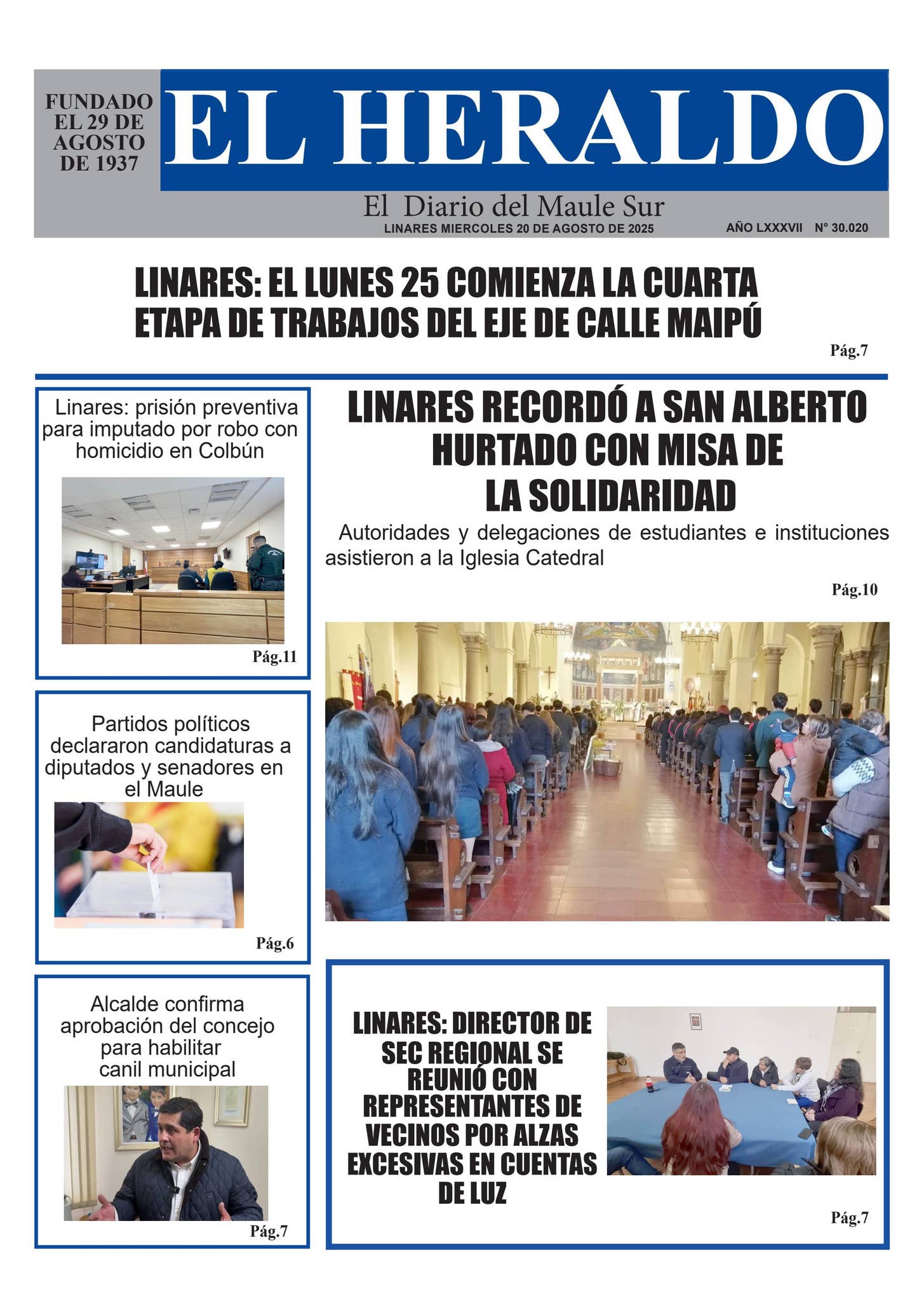 Miercoles 20 de agosto 2025