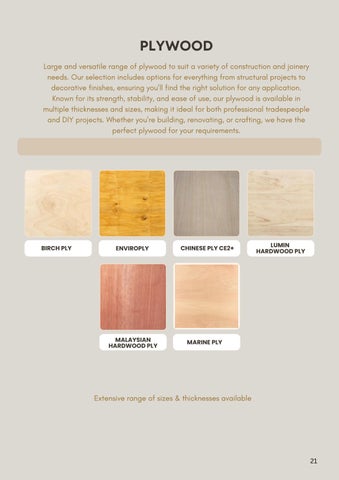Morgans Timber Product 指南 2025 第 21 页