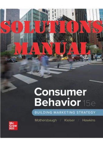 Consumer Behavior Building Marketing Strategy 15th Edition