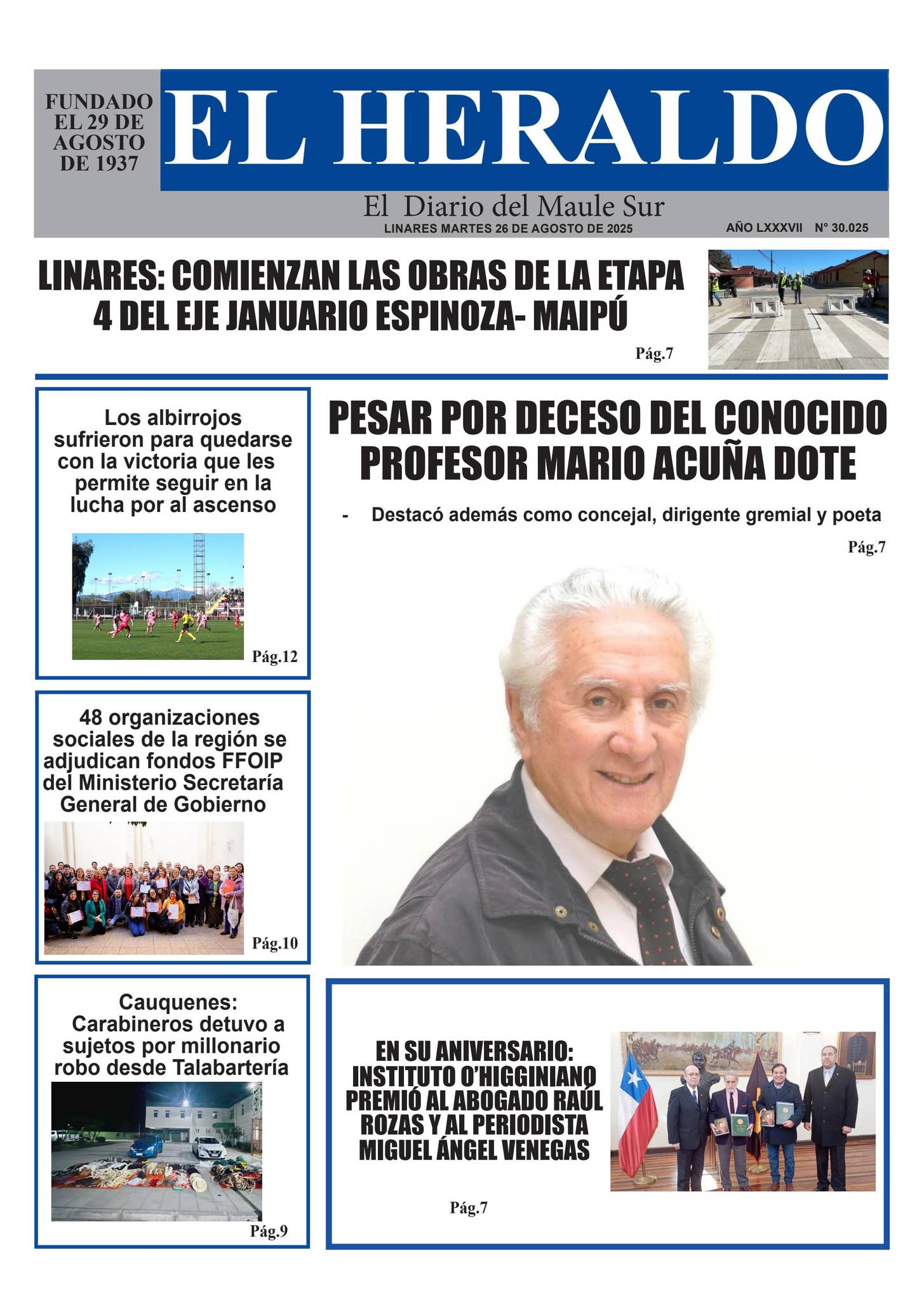 Martes 26 de agosto 2025