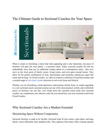 The Ultimate Guide to Sectional Couches for Sale