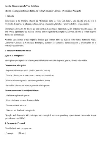 Revista Finanzas para la Vida Cotidiana (1)