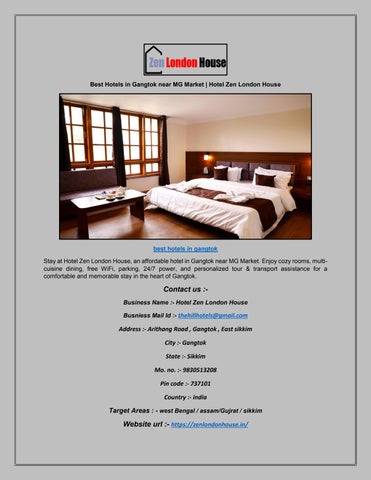 Best Hotels in Gangtok near MG Market | Hotel Zen London House