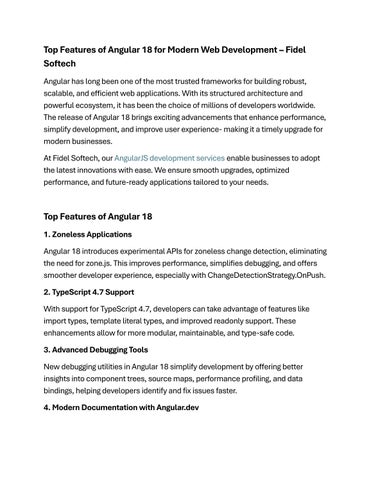 Top Features of Angular 18 for Modern Web Development by robert_fidel ...