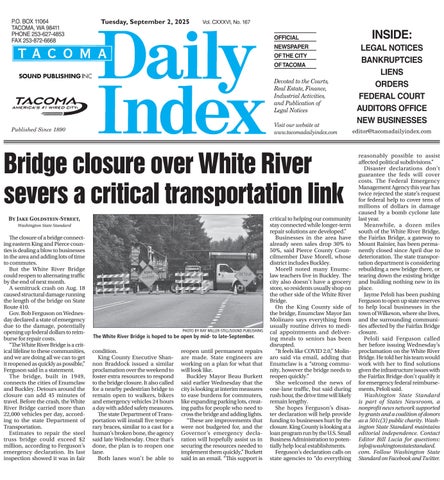 Tacoma Daily Index, September 02, 2025