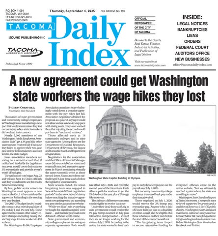 Tacoma Daily Index, September 04, 2025
