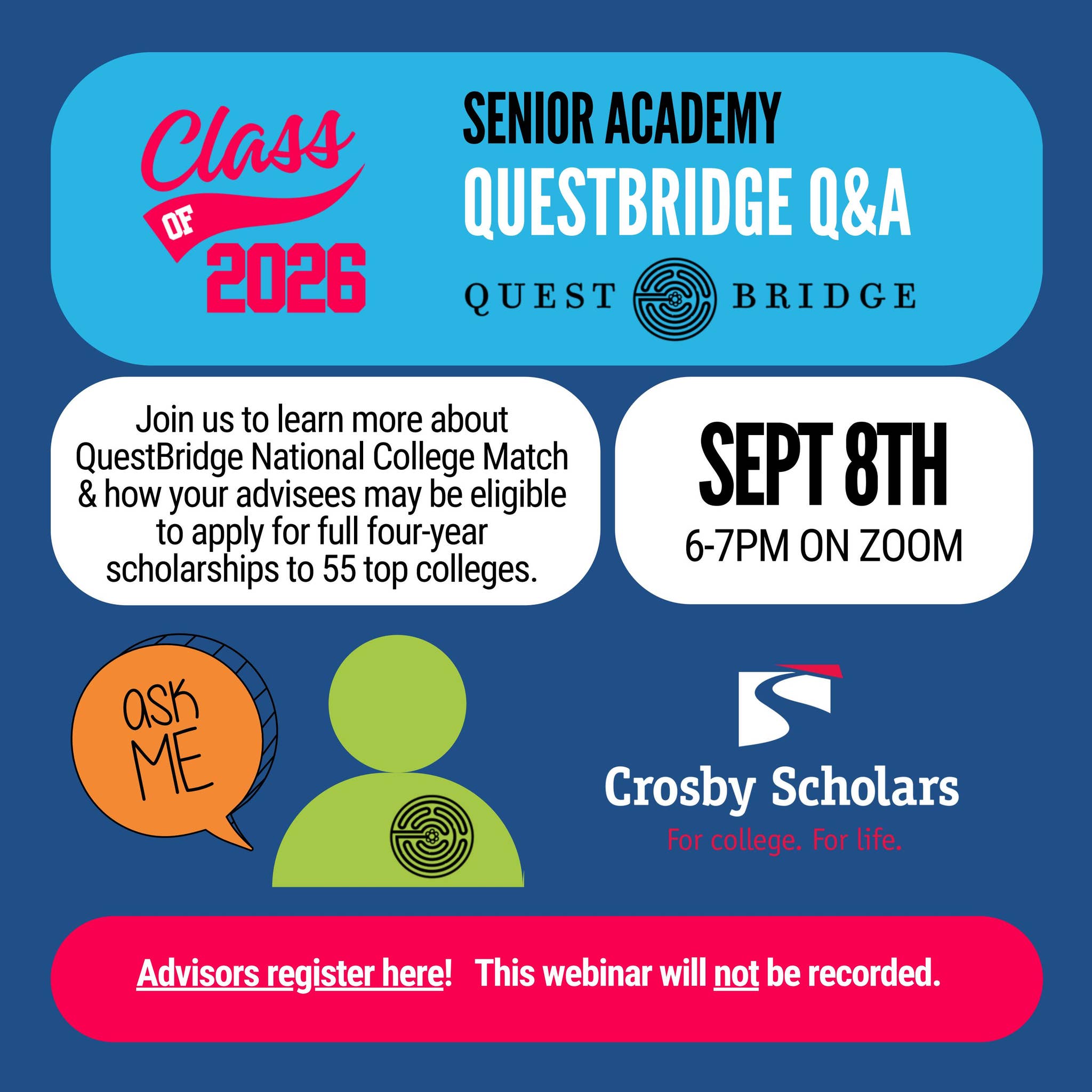 Questbridge Dates QuestBridge Q&A class of 2026 for advisors by Crosby Scholars Community ...