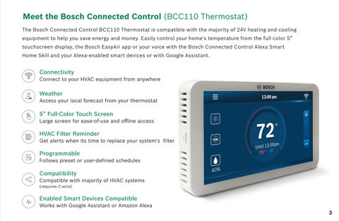Bosch Connected Control (BCC110 Thermostat) User Guide by Bosch Home ...