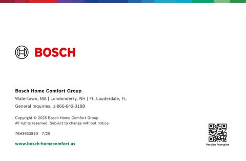 Bosch Connected Control (BCC110 Thermostat) User Guide by Bosch Home ...
