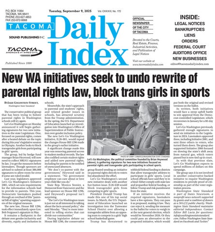 Tacoma Daily Index, September 09, 2025