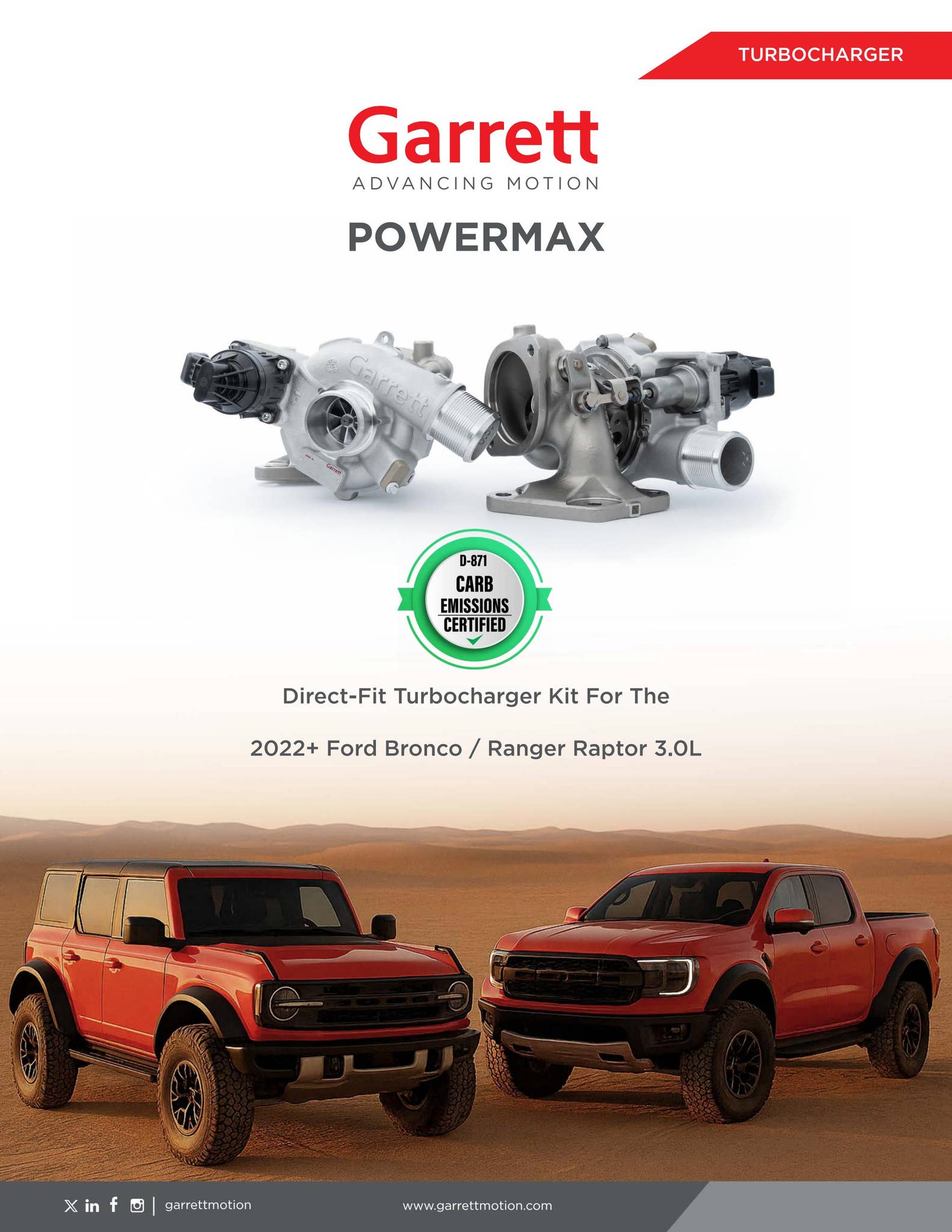 Garrett Power Razor Garrett PowerMax 3.0L Ford Bronco Ranger Raptor ROW by EBSAGL - Issuu