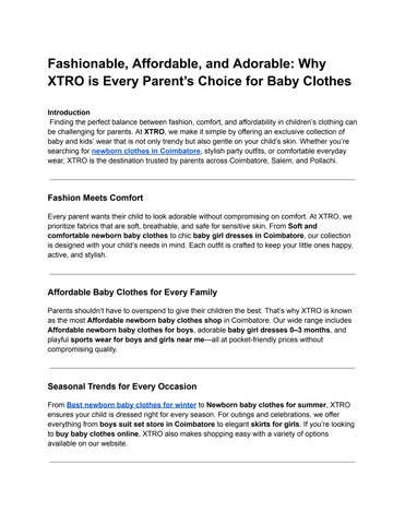 kids clothing in coimbatore