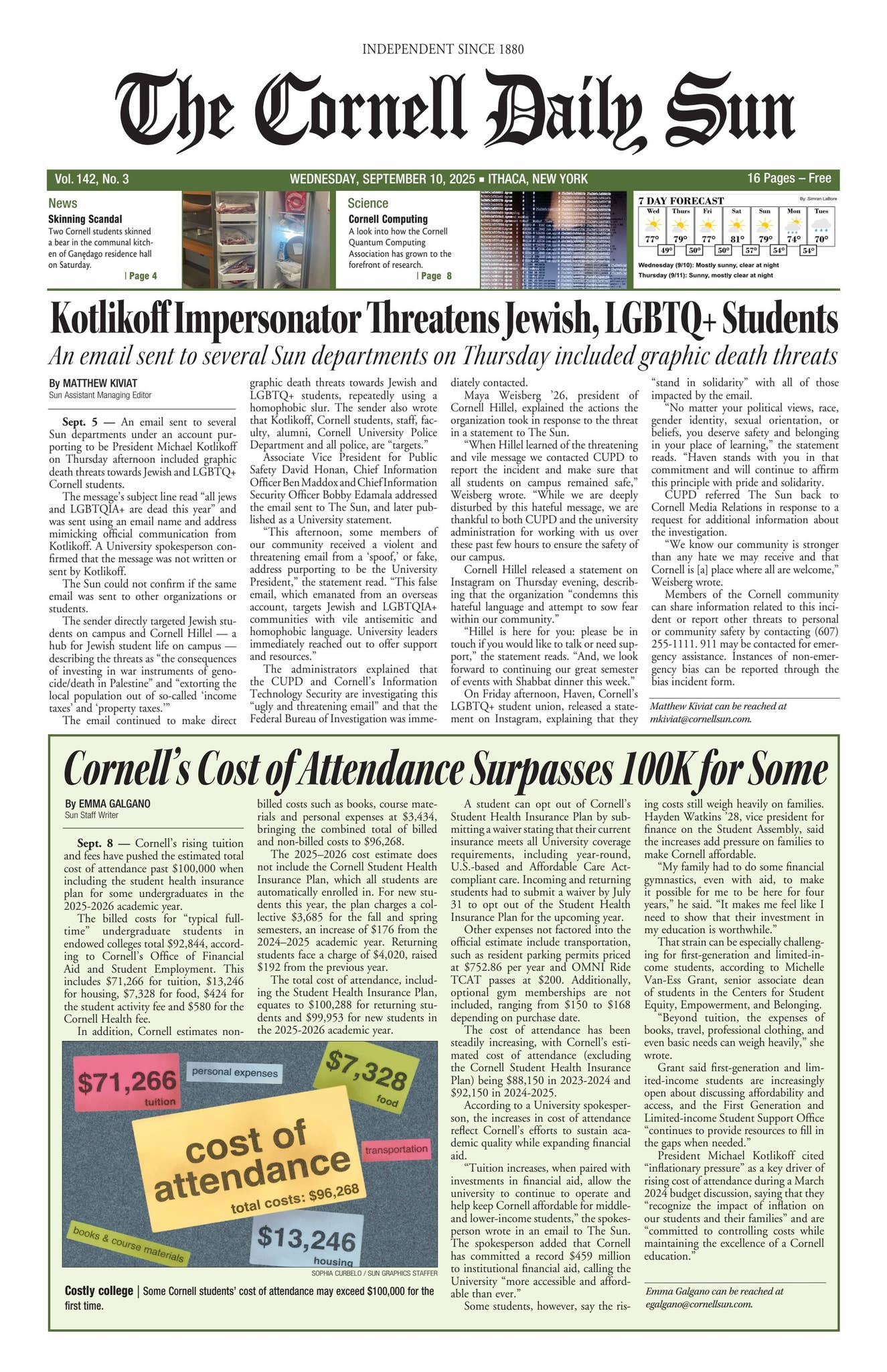 9-10-25 entire issue hi res by The Cornell Daily Sun - Issuu