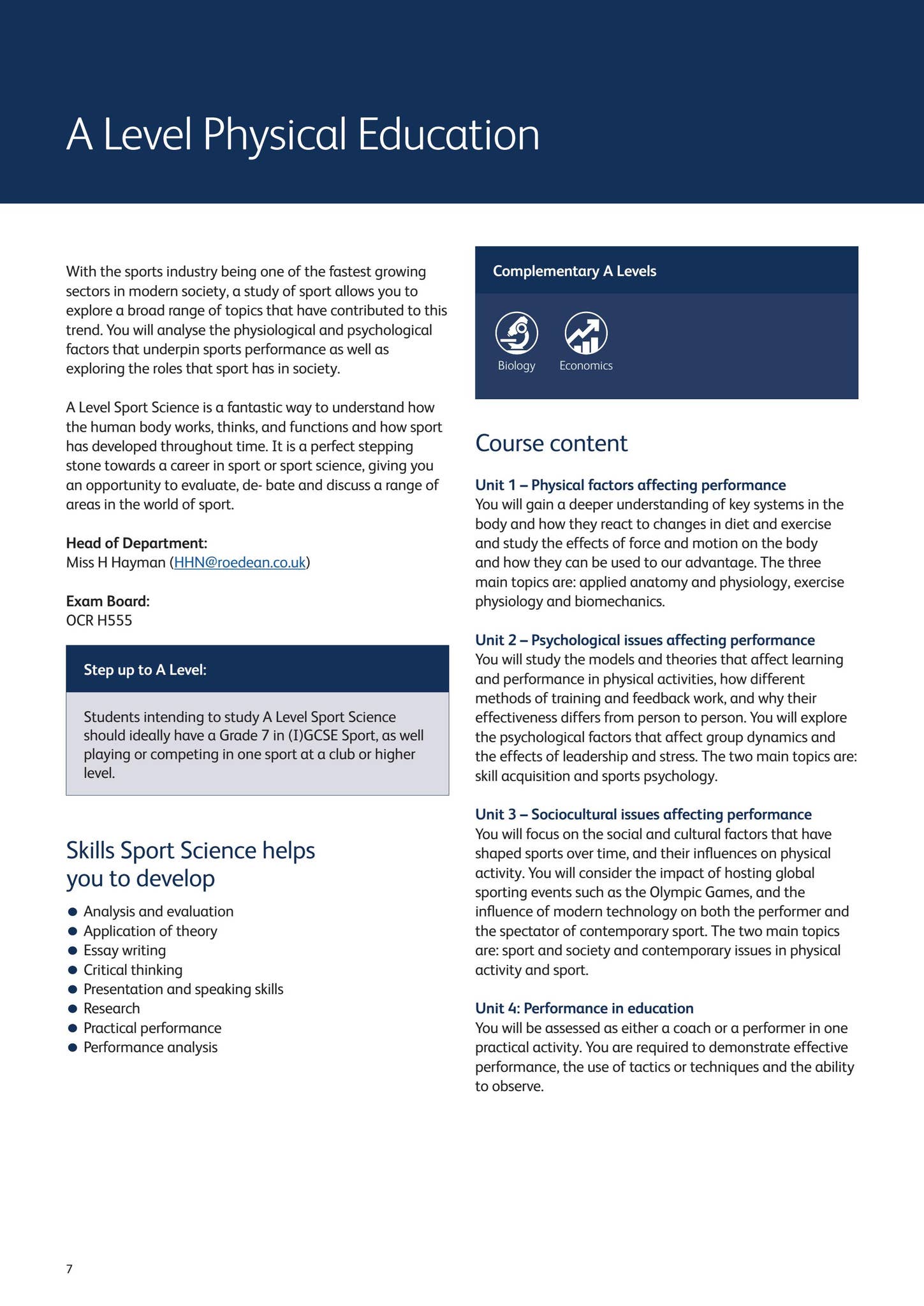 Sixth Form Curriculum Booklet 2025-2026 by Roedean School - Issuu