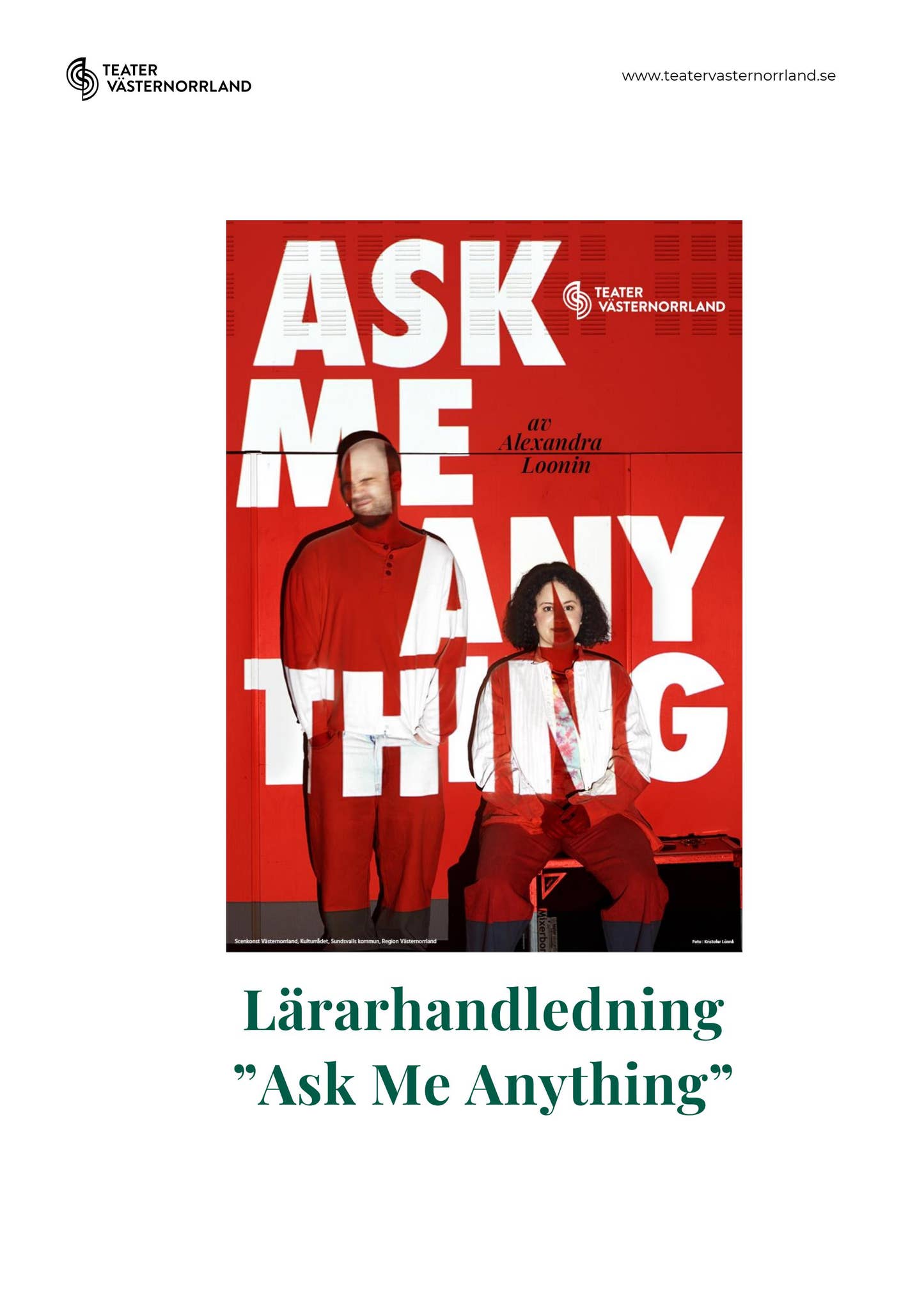 Lärarhandledning Ask Me Anything - Teater Västernorrland by Scenkonst ...