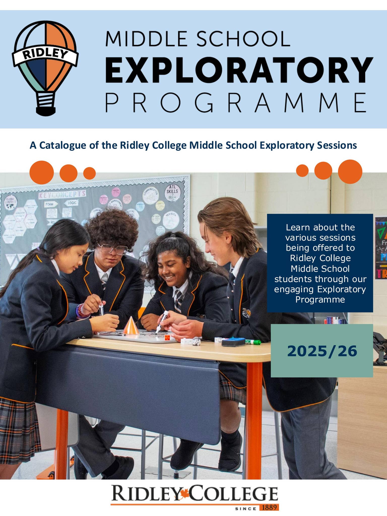 Middle School Exploratory Programme Catalogue 2025/26 by Ridley College ...