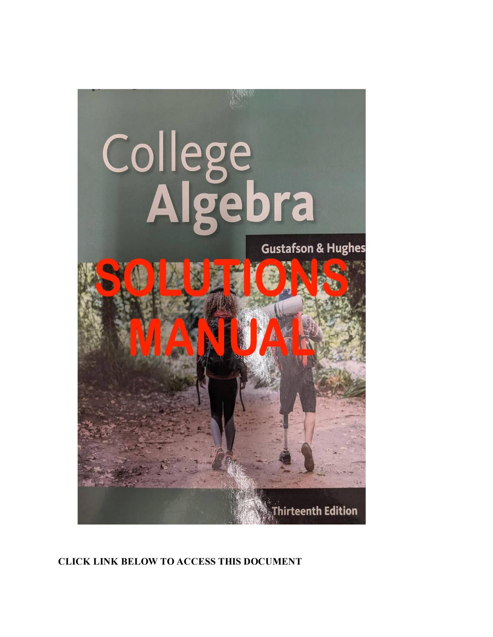 Solution Manual For College Algebra 13th Edition by R. David Gustafson ...