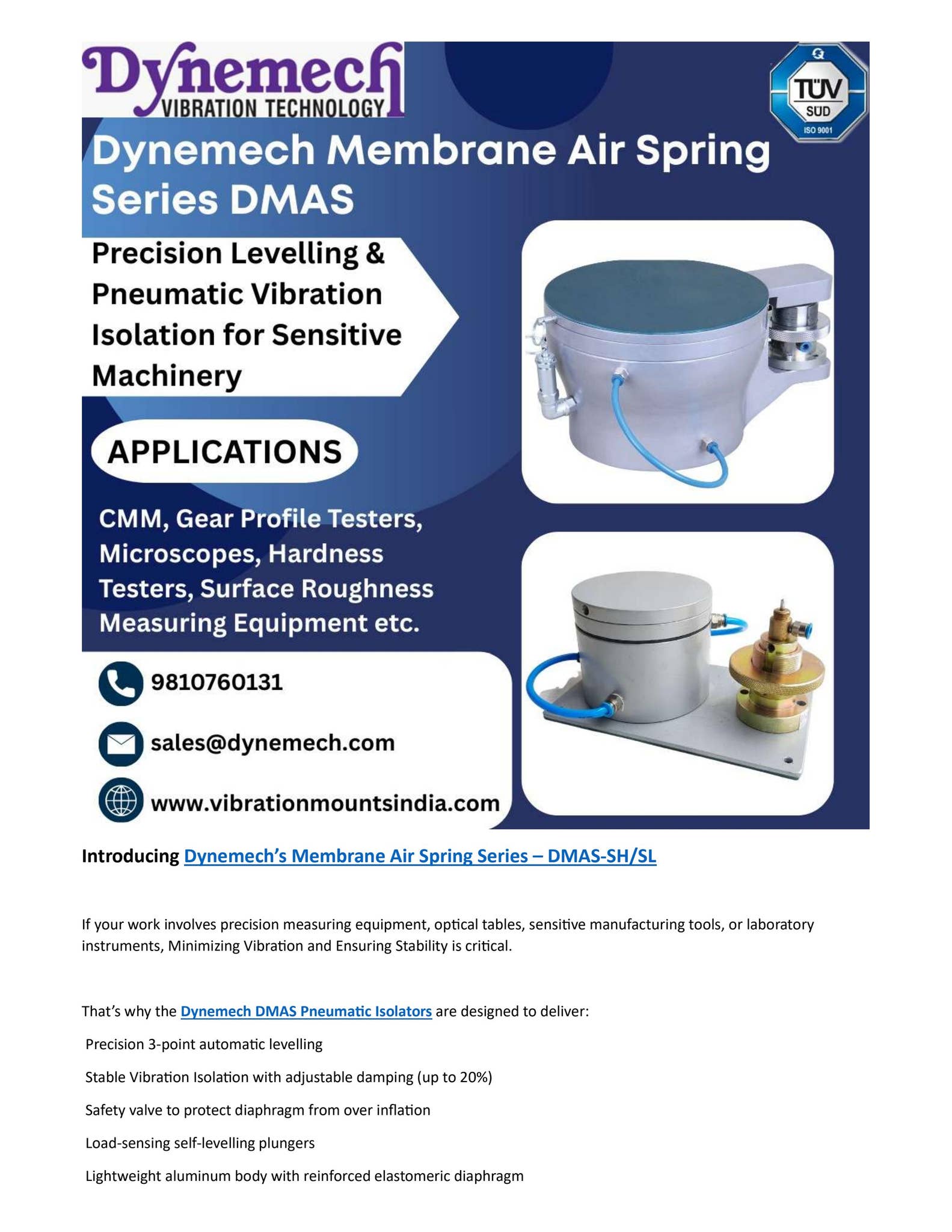 Introducing Dynemech’s Membrane Air Spring Series – DMAS-SH/SL by ...