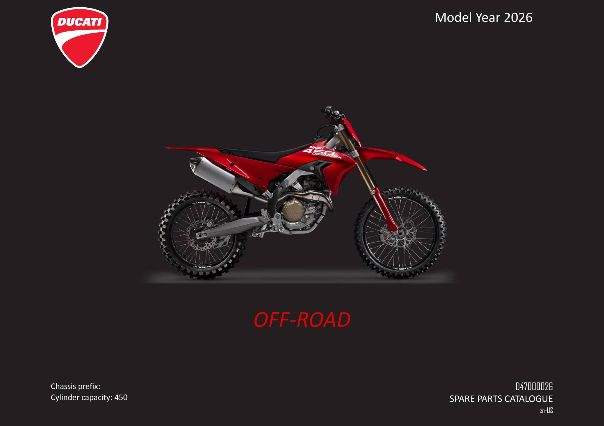 Ducati Omaha 2026 OEM Ducati Desmo 450 MX Parts Diagram Parts