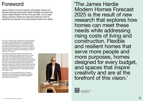 James Hardie - 现代 Homes Forecast 2025 第 3 页