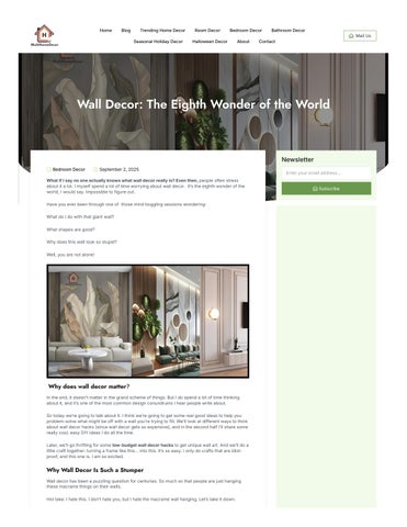 Wall Decor: The Eighth Wonder of the World