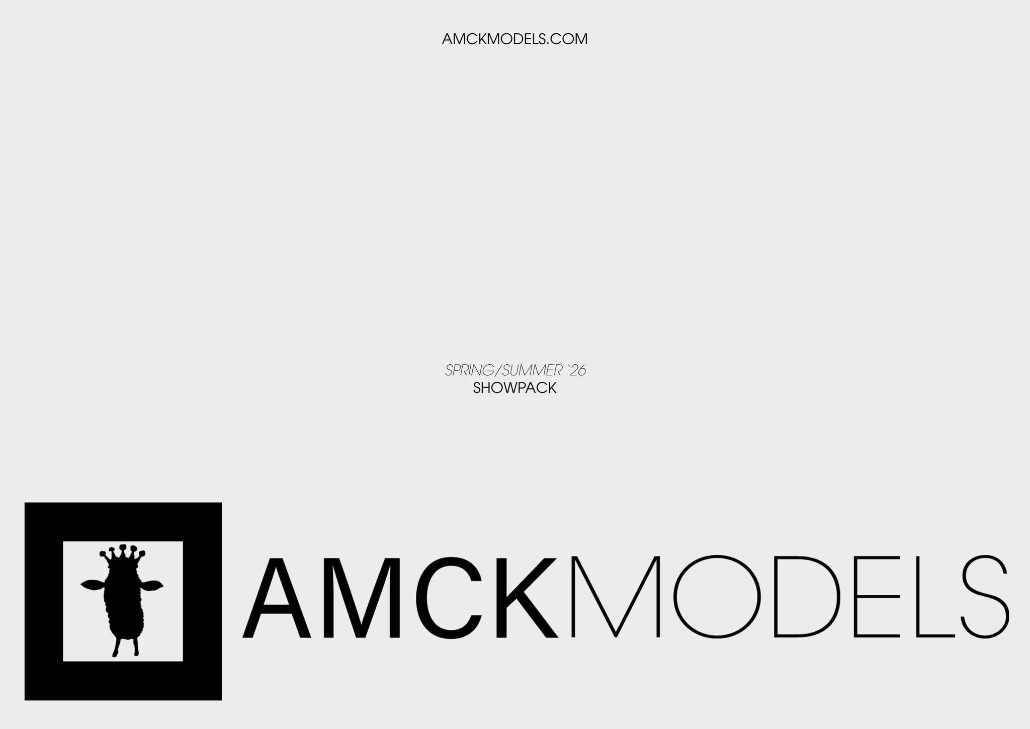 AMCK MODELS SS26 SHOWPACK by AMCK MODELS - Issuu