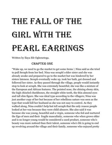 The fall of the girl with the pearl earrings