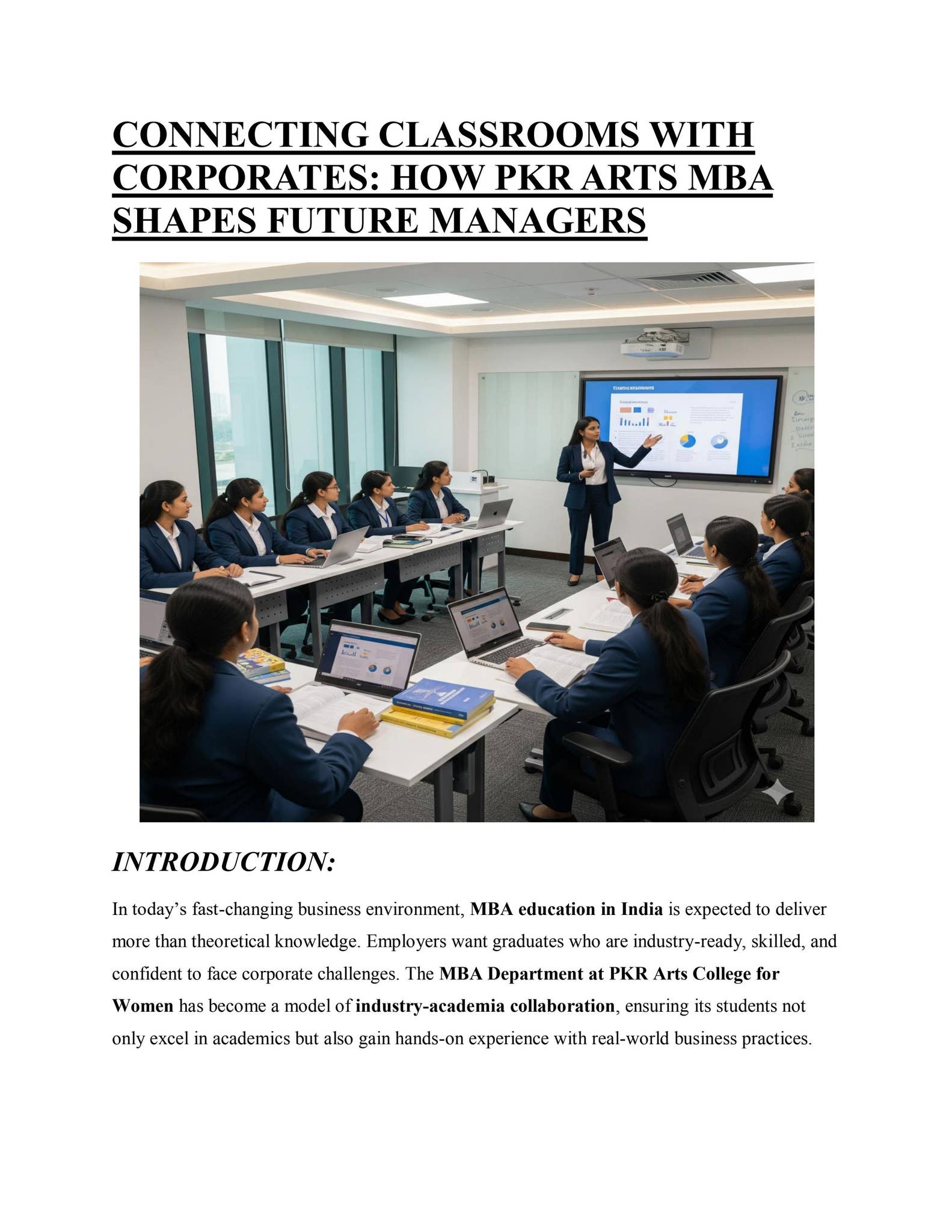 CONNECTING CLASSROOMS WITH CORPORATES by Rithegaa R - Issuu