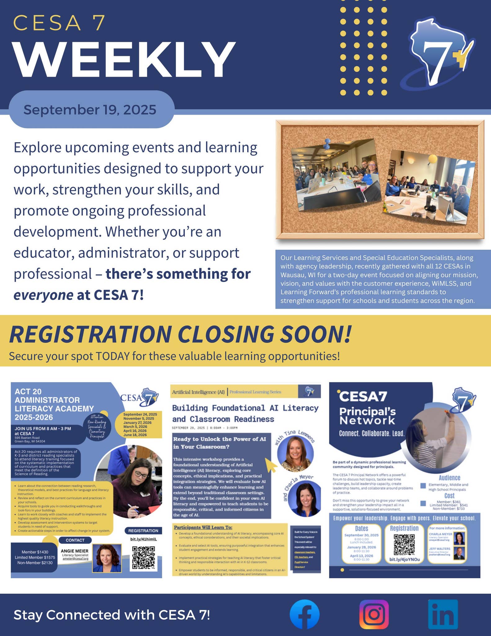 CESA 7 Weekly | Sep. 19, 2025 by CESA7 - Issuu
