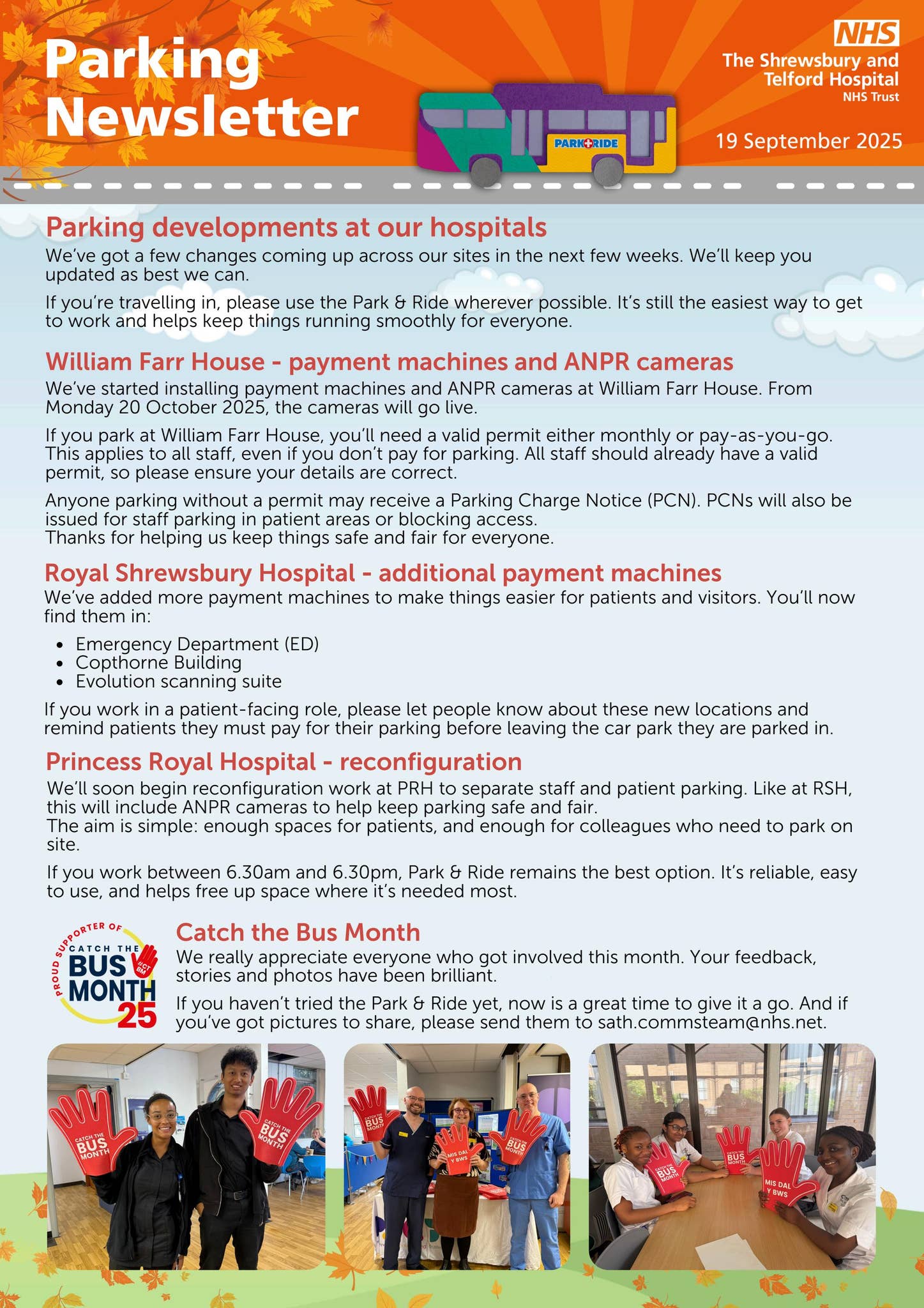 Nhs Ward Newsletter Example.pdf Parking Newsletter Issue 19 by The Shrewsbury and Telford Hospital NHS ...