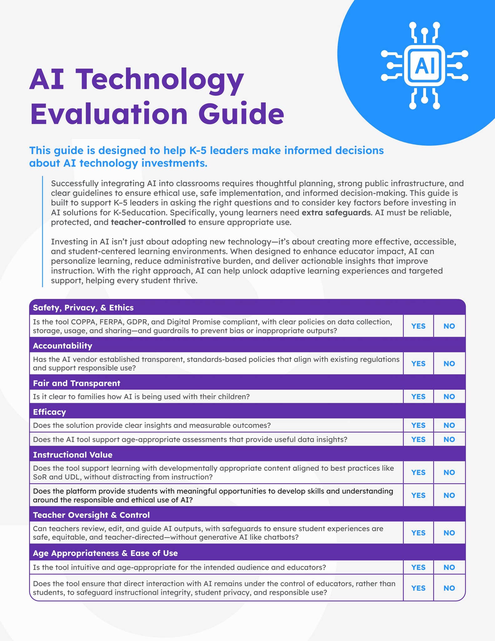 AI Technology Evaluation Guide by seesawlearning - Issuu