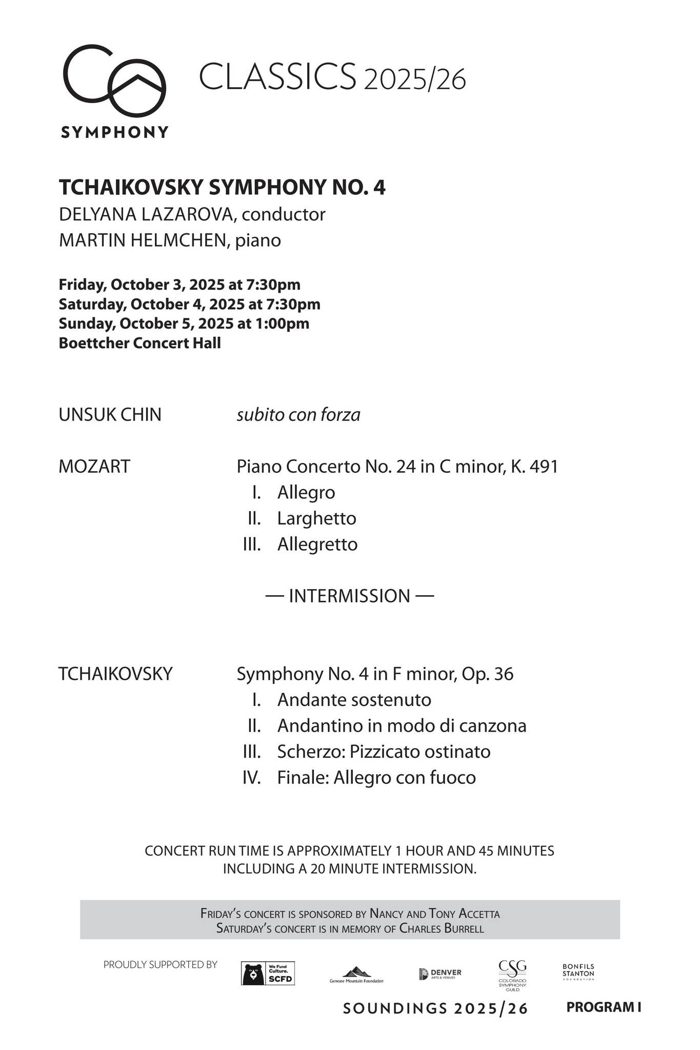 Program Notes: Tchaikovsky Symphony No. 4 by Colorado Symphony - Issuu