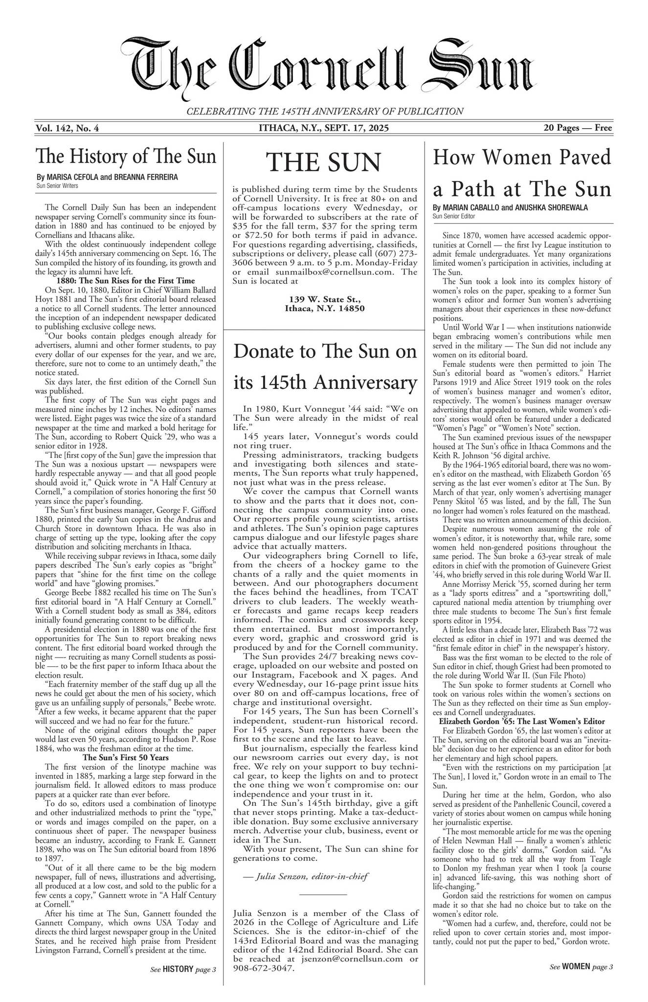 9-17-25 entire issue hi res by The Cornell Daily Sun - Issuu