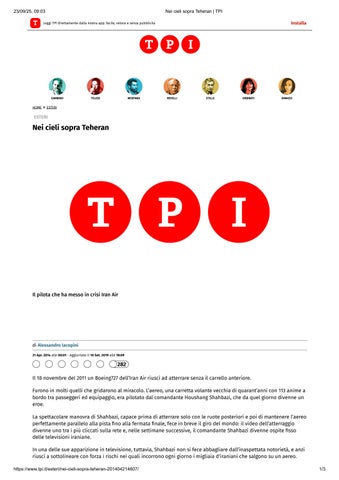 Nei cieli sopra Teheran _ TPI